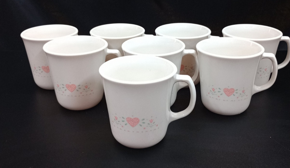 Corelle Corning Ware Forever Yours Coffee Cups Mugs Vintage 8